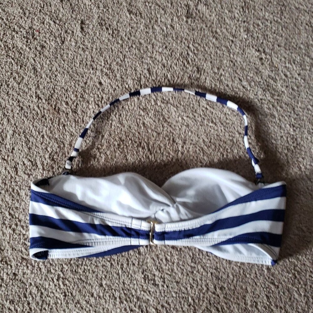 Mossimo nautical stripe bikini top with removable halter strap - Picture 2 of 8